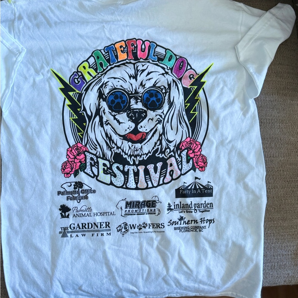 Grateful Dog Festival White‎ T-Shirt